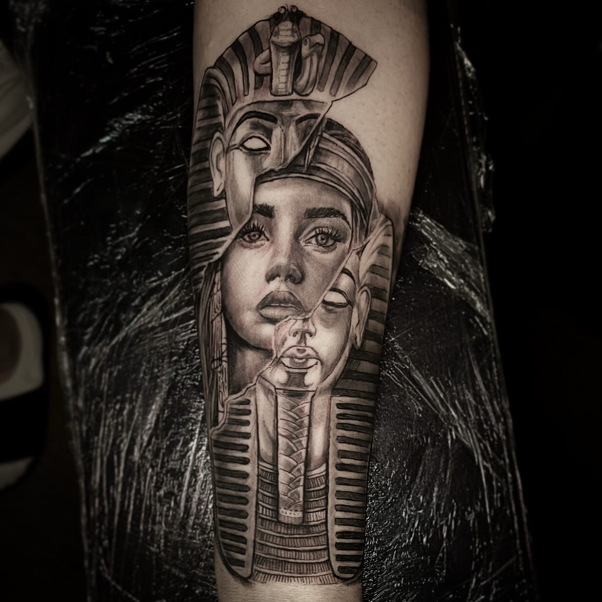 Pharaoh & Muse — Realism tattoo by rachel